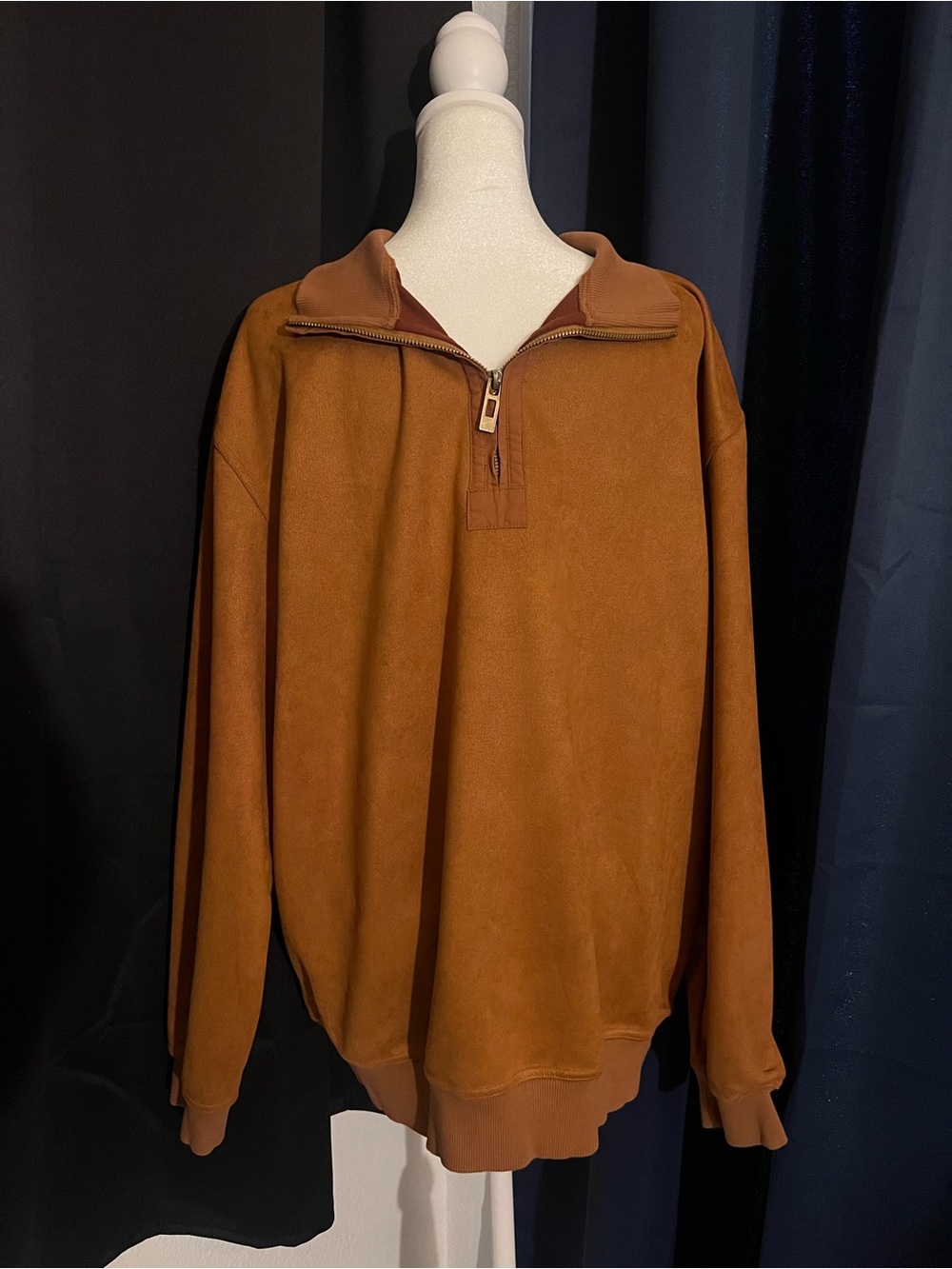 YOC Start Brown Quarter Zip Pullover Sweatshirt – Women’s Medium